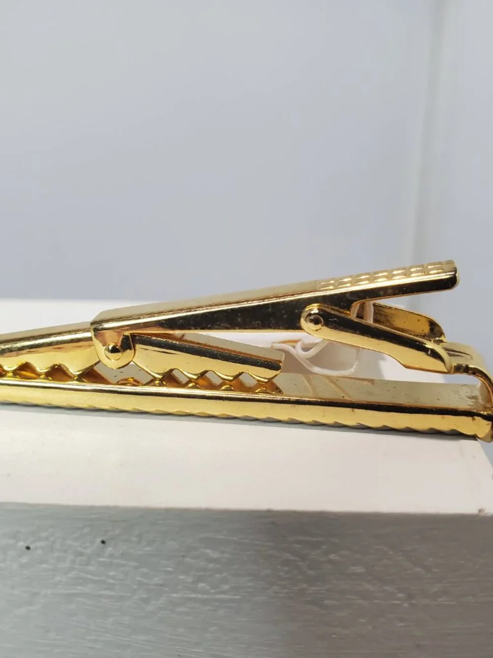 Vintage Two-Tone Gold & Silver Twisted Cable 3-Piece Cuff Link and Tie Clip Set